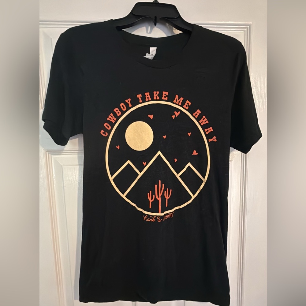 Bella Canvas Black Tee with Gold and Red Design